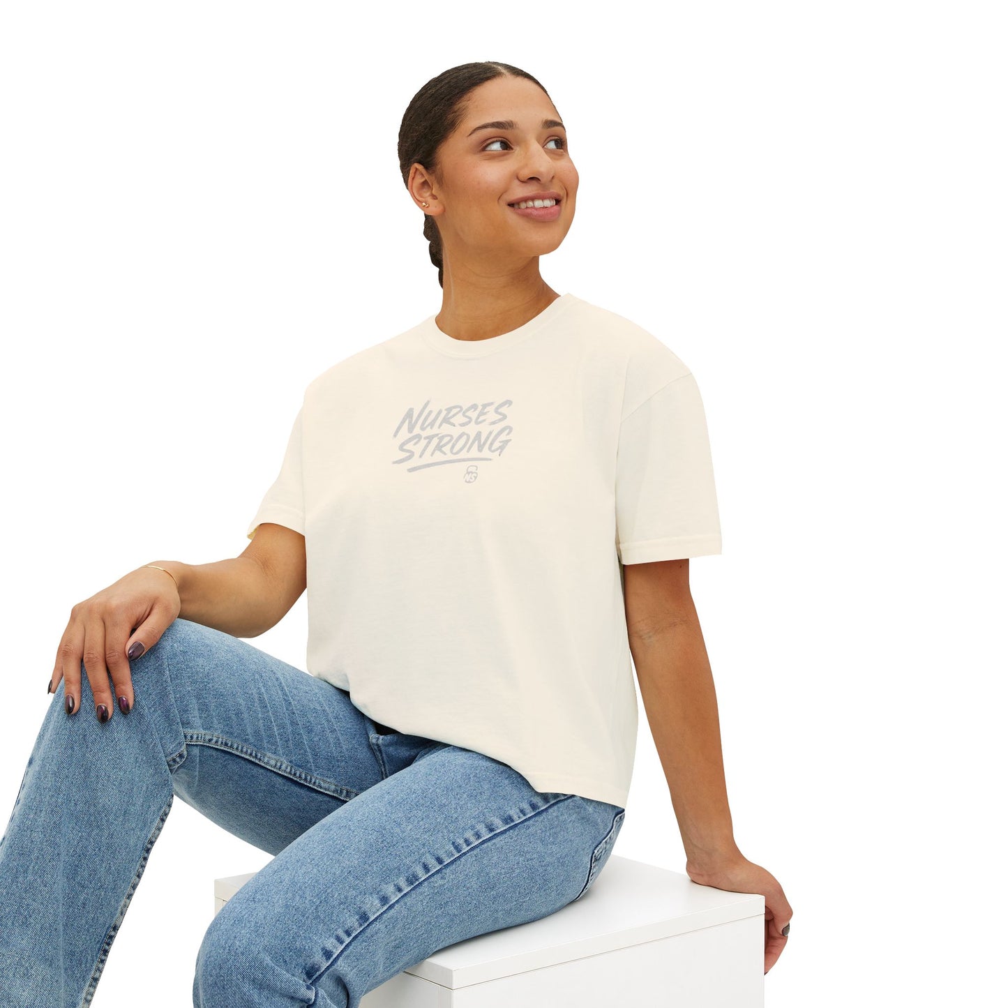 NightShifer for Life Trendy Boxy Tee, Everyday Comfort Top, Relaxed Fit Tee for Women