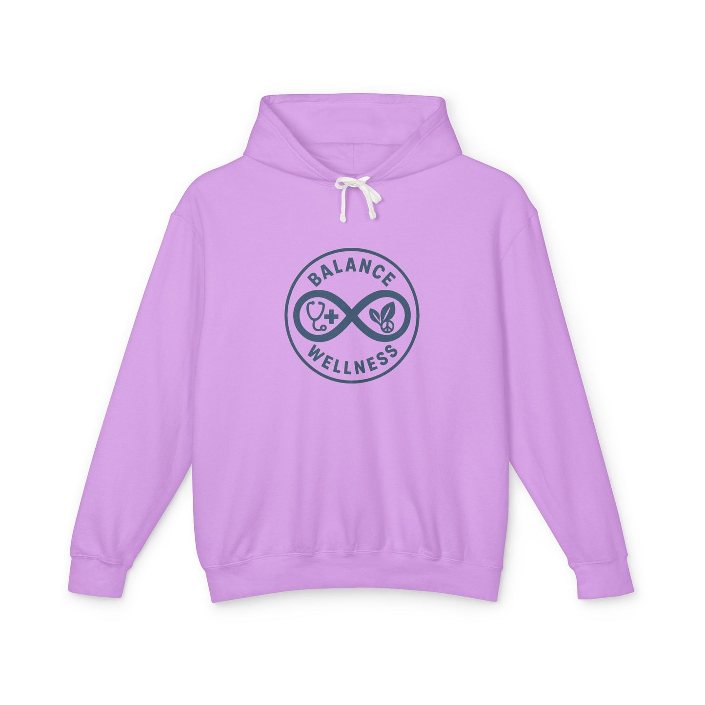 Balance Wellness Design, Cozy Gift for Mindfulness, Lightweight Hooded Sweatshirt, Yoga, Fitness, Relaxation, Self-Care