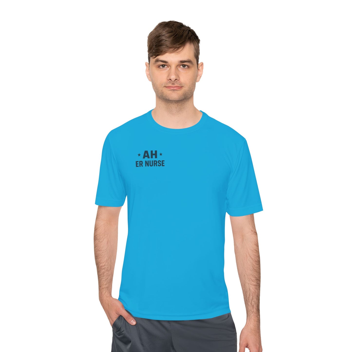 AH ER Moisture-Wicking T-Shirt for Healthcare Workers, Gifts for Nurses, Fitness Shirt, Hospital shirt, Nursing Essentials