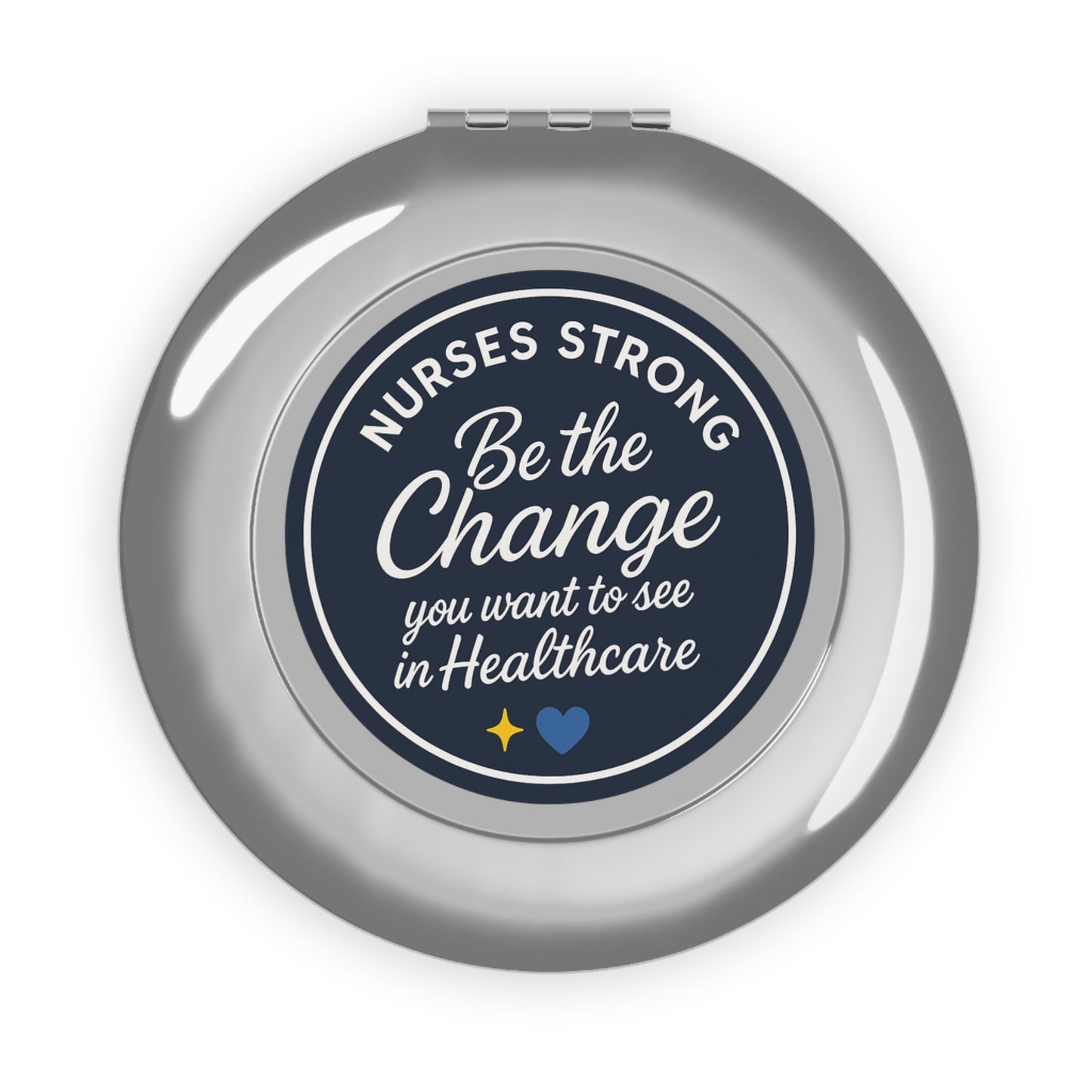 Nurse Motivational Compact Mirror, Inspirational Gift for Healthcare Workers, Travel Makeup Accessory, Nurses Day Present
