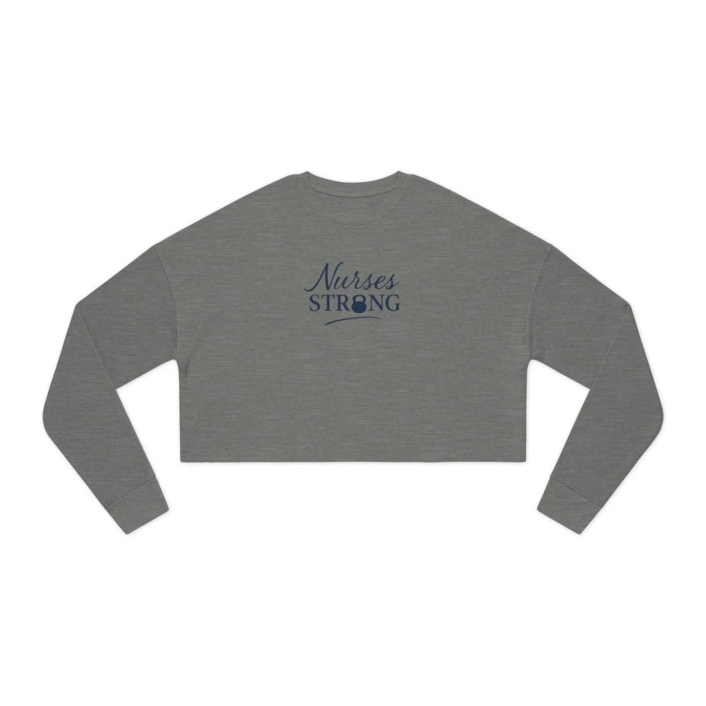 Women's KB Script Cropped Sweatshirt | Cozy Gift for Healthcare Workers | Great for Nurses Appreciation Week, Casual Wear, Workout