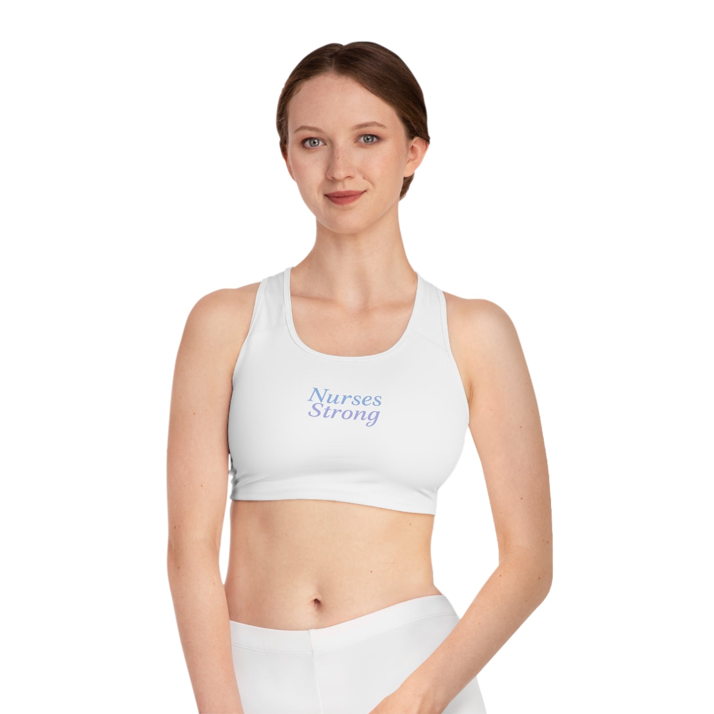 Nurses Strong Sports Bra | Empowering Activewear for Healthcare Heroes, Workout Gear, Gift for Nurses, Fitness Top, Nursing Apparel