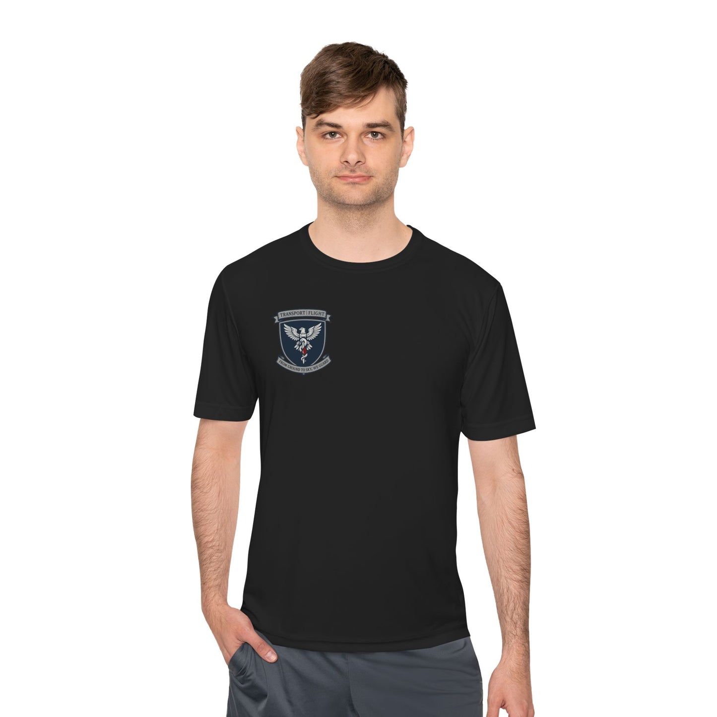 Transport/Flight Moisture Wicking Tee - Comfortable Athletic Shirt, Fitness Wear, Active Lifestyle, Sports Apparel, Workout Top
