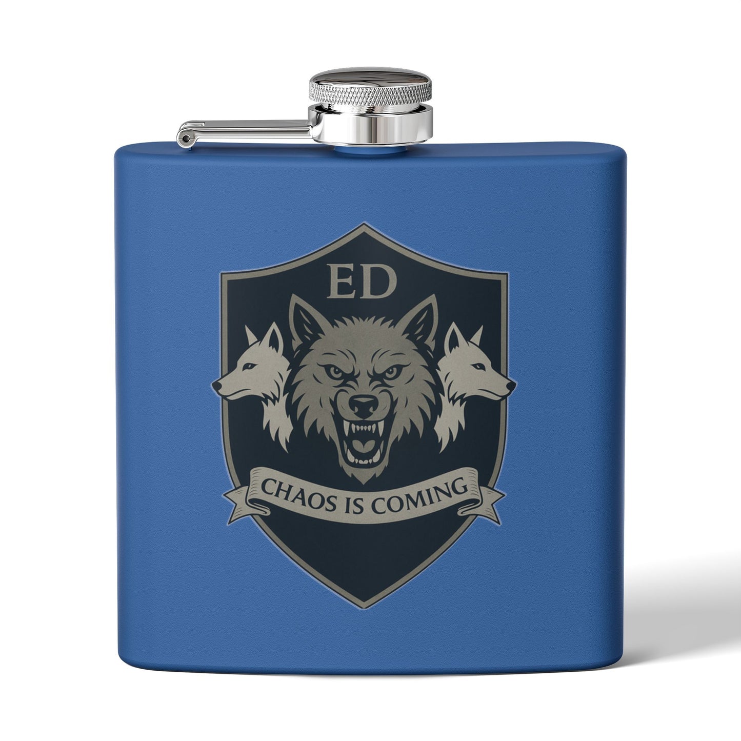 Wolf-Themed Stainless Steel Flask | Custom Engraved Gift for Men, Great for Groomsmen, Camping, Tailgating, Outdoor Adventures, Unique [...]