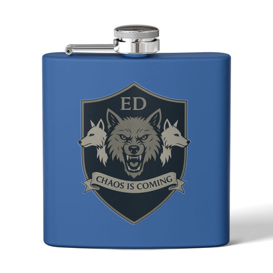 Wolf-Themed Stainless Steel Flask | Custom Engraved Gift for Men, Great for Groomsmen, Camping, Tailgating, Outdoor Adventures, Unique [...]