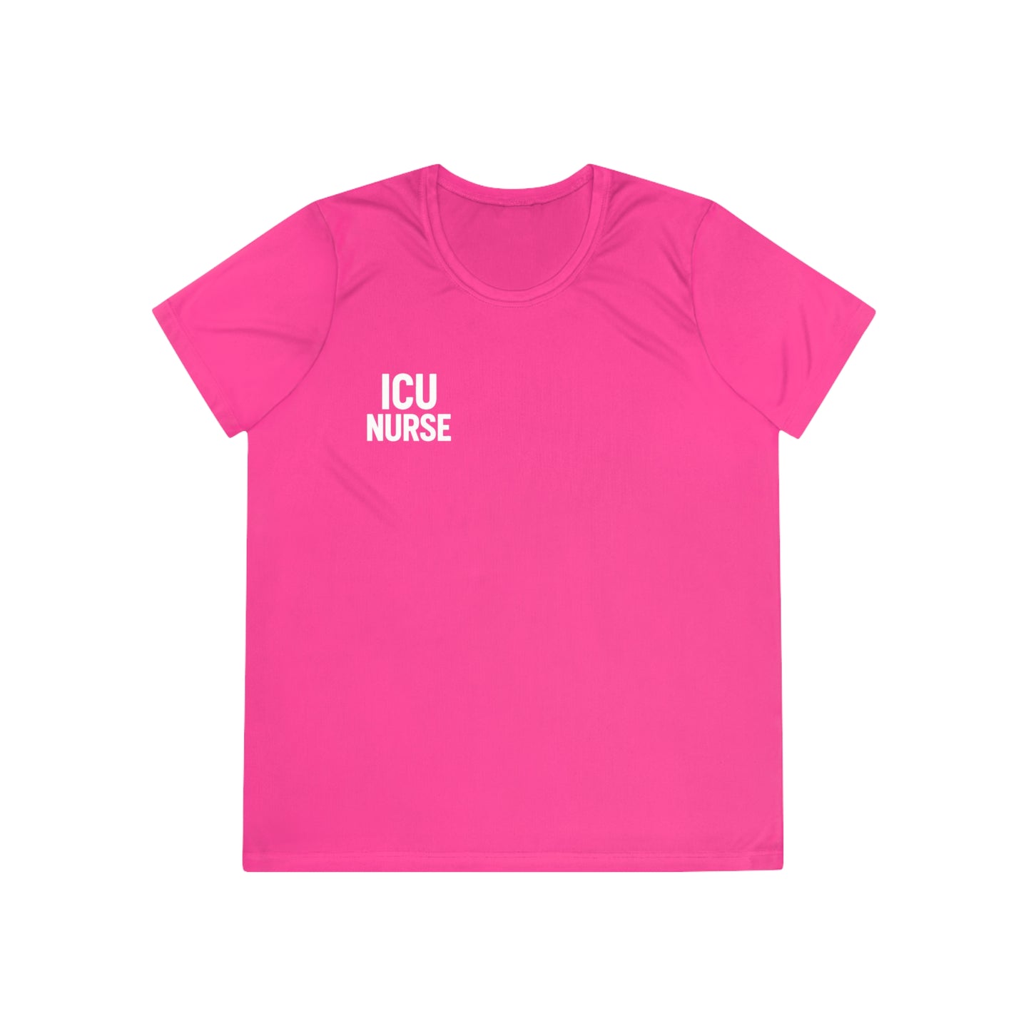 ICU Nurse Ladies Competitor Tee, Soft Fitness Shirt, Casual Nurse Top, Workout Tee for Healthcare Workers, Gift for Nurses