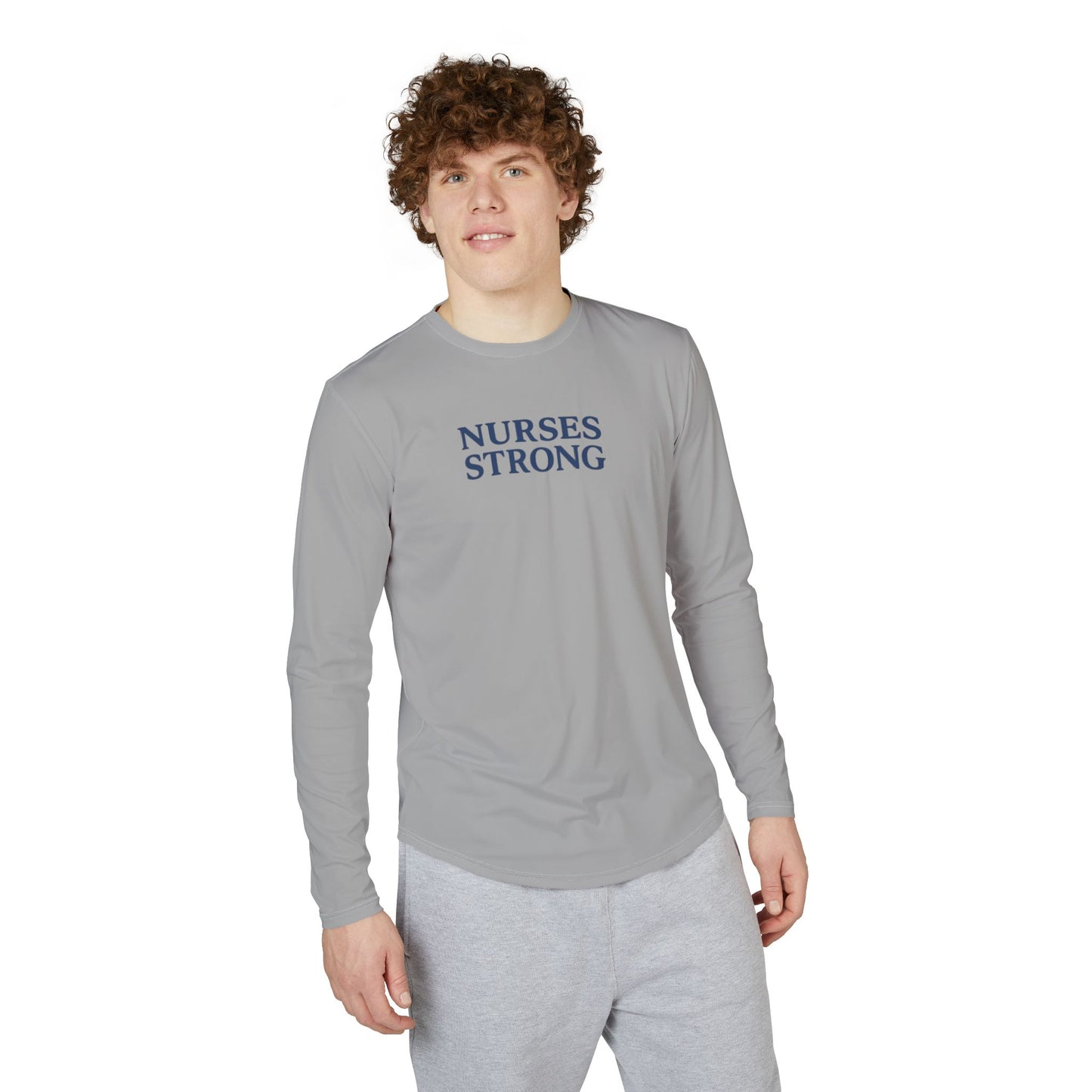 Men's UV Protection Long Sleeve Shirt - Nurses Strong, Sun Safety Shirt, Gift for Nurses, Outdoor Activity Top, Summer Apparel