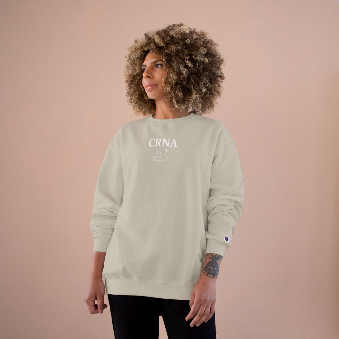 Guided by Faith, Champion Sweatshirt, Cozy Apparel, Inspirational, Perfect Gift for a Graduate