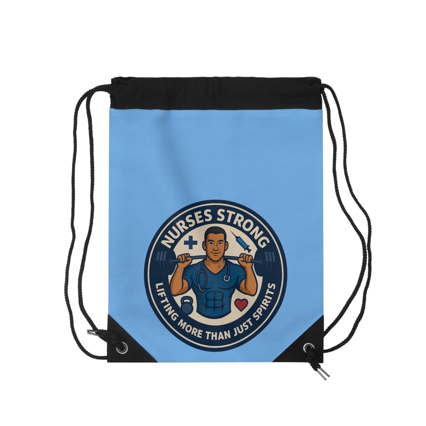 Nurse Drawstring Bag - Lifting More Than Just Spirits, Gym Bag, Gift for Nurses, Motivational Tote, Workout Accessories, Nurse Appreciation