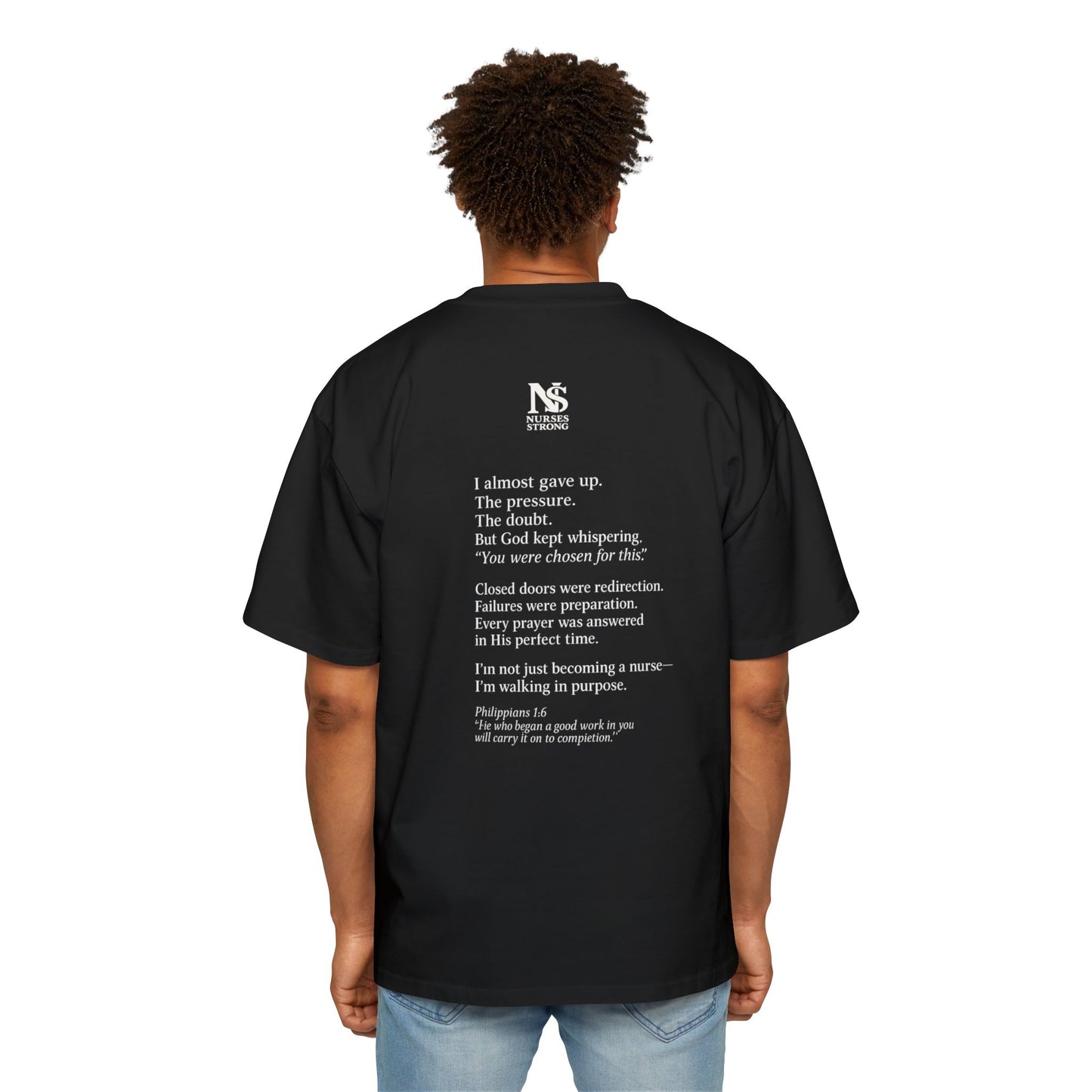 Guided by Faith, Men's Heavy Oversized Tee - Relaxed Casual Vibes, Everyday Wear,