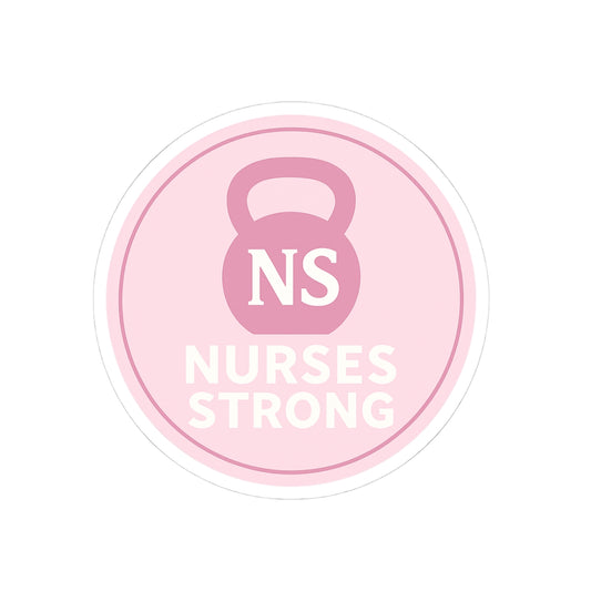 Nurses Strong Kiss-Cut Stickers | Motivational Stickers for Healthcare Workers, Laptop Decals, Gift for Nurses