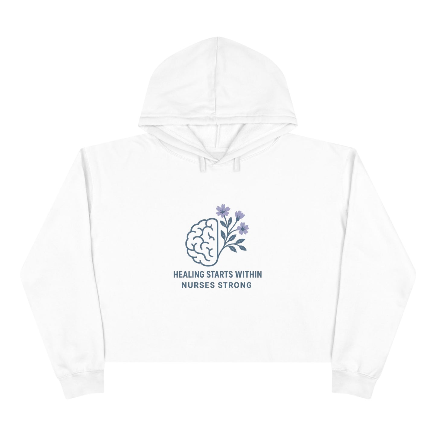 Healing Nurse Crop Hoodie - Supportive Gift for Nurses, Medical Professionals, Self-Care, Appreciation, Wellness