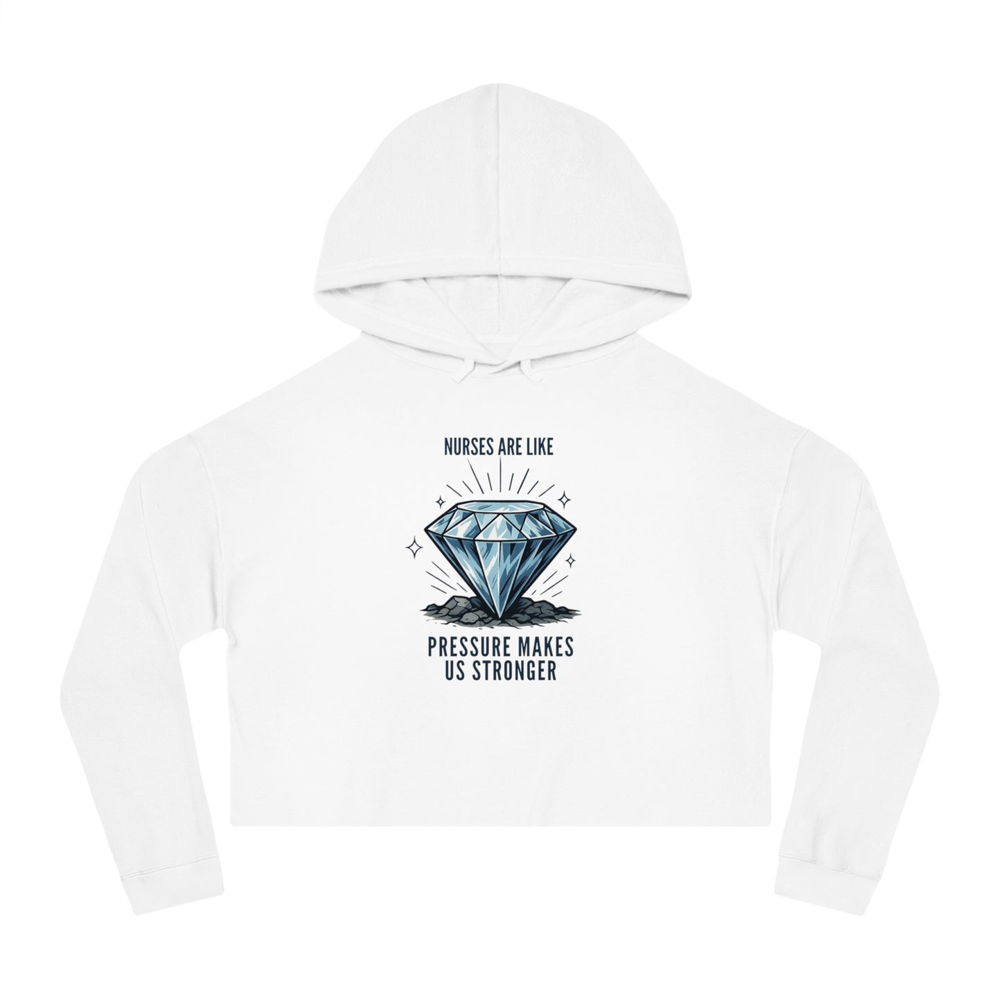 Diamond Cropped Hooded Sweatshirt