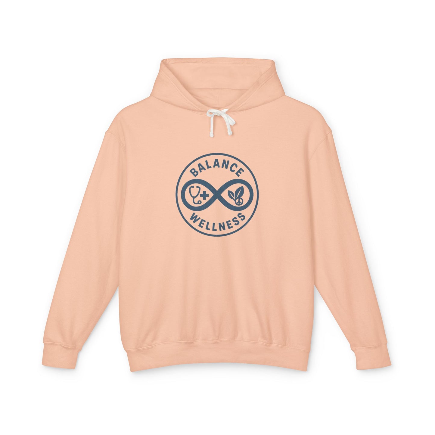 Balance Wellness Design, Cozy Gift for Mindfulness, Lightweight Hooded Sweatshirt, Yoga, Fitness, Relaxation, Self-Care