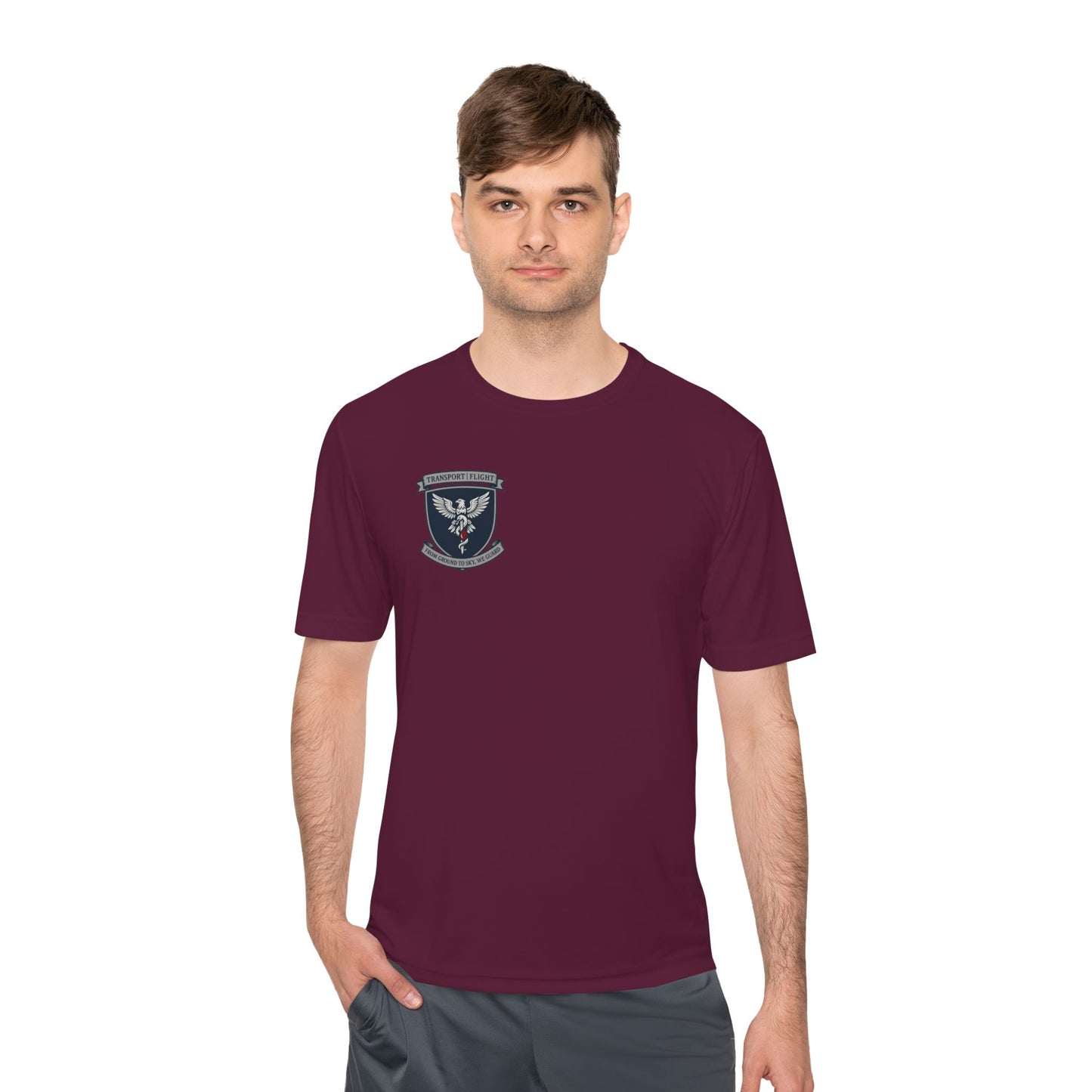 Transport/Flight Moisture Wicking Tee - Comfortable Athletic Shirt, Fitness Wear, Active Lifestyle, Sports Apparel, Workout Top