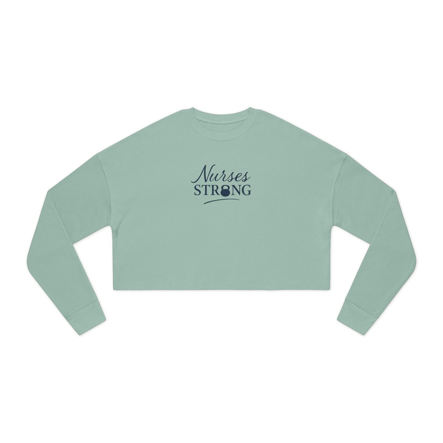 Women's KB Script Cropped Sweatshirt | Cozy Gift for Healthcare Workers | Great for Nurses Appreciation Week, Casual Wear, Workout