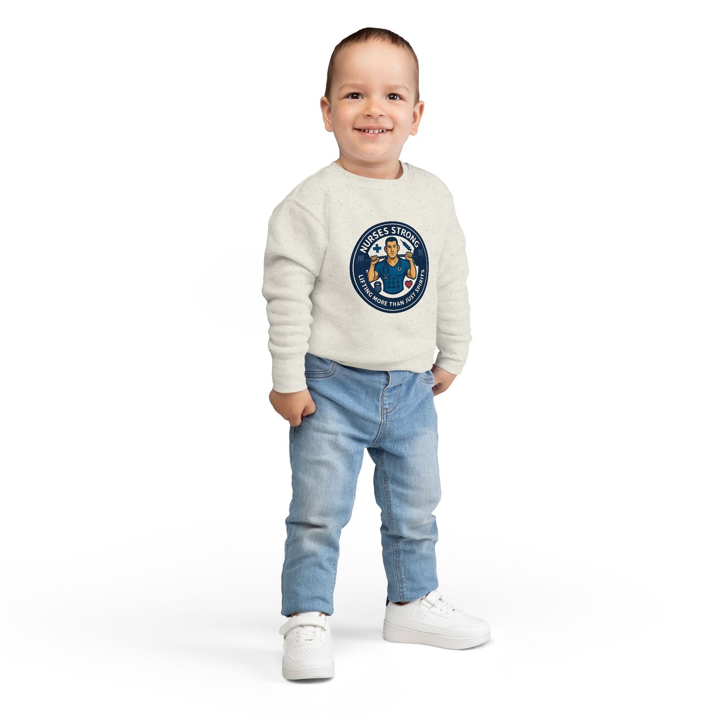 Toddler Nurse Strong Sweatshirt, Kids Nursing Gift, Cute Toddler Activewear, Gift for Future Nurses, Hospital Playwear