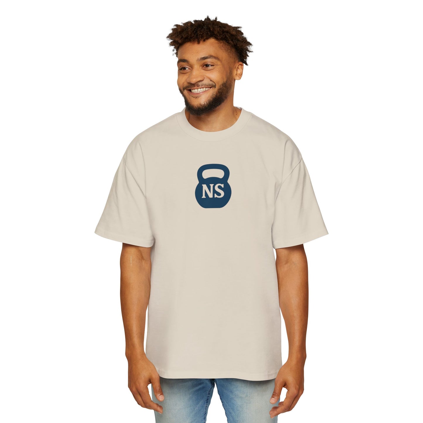 Back the Blue Men's Heavy Oversized Tee, Casual Streetwear Tee