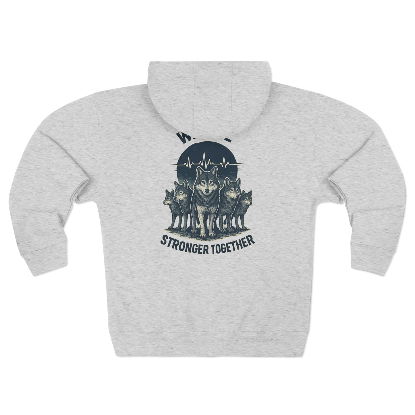Wolf Pack Stronger Together Unisex Zip Hoodie, Cozy Outfit,
