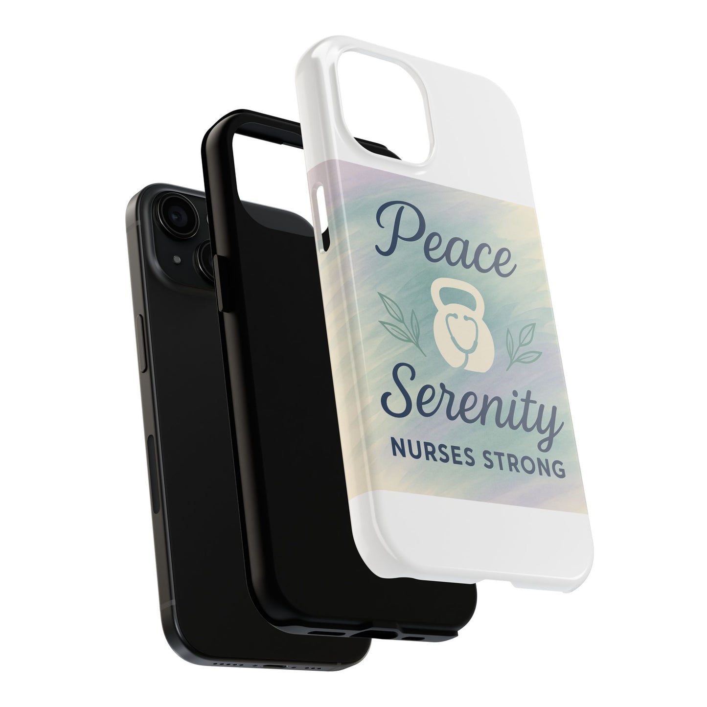 Inspirational Tough Phone Cases for Nurses | Unique Nurse Gifts | Serenity & Peace Design, Durable Phone Covers, Nurse Appreciation