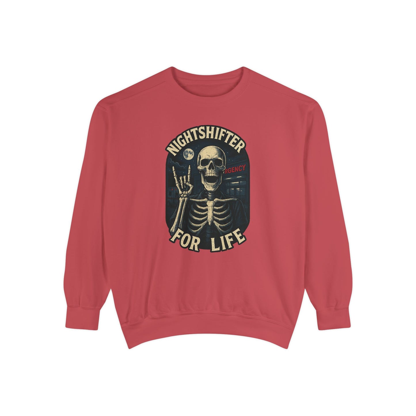 Nightshifter for Life, Unisex Sweatshirt Nurses Strong, Cozy Gift for Healthcare Workers, Casual Wear, Fall Fashion