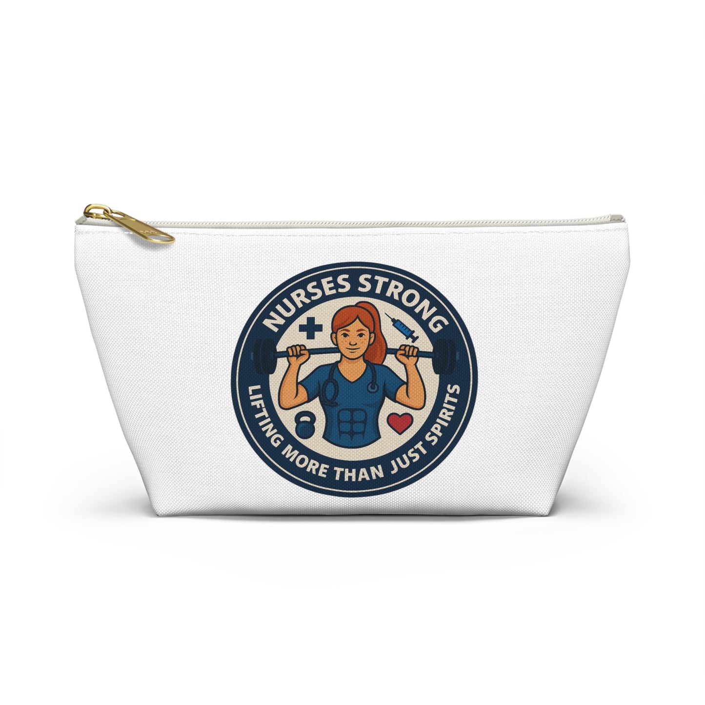 Nurse Accessory Pouch, Strong Nurse Gift, Makeup Bag, Healthcare Organizer, Inspirational Nurse Pouch