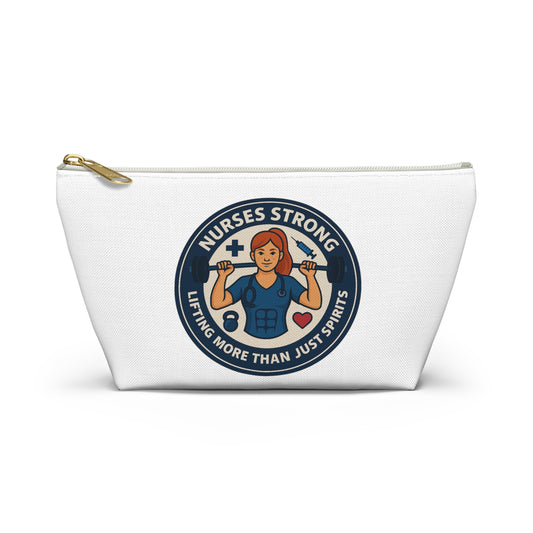 Nurse Accessory Pouch, Strong Nurse Gift, Makeup Bag, Healthcare Organizer, Inspirational Nurse Pouch
