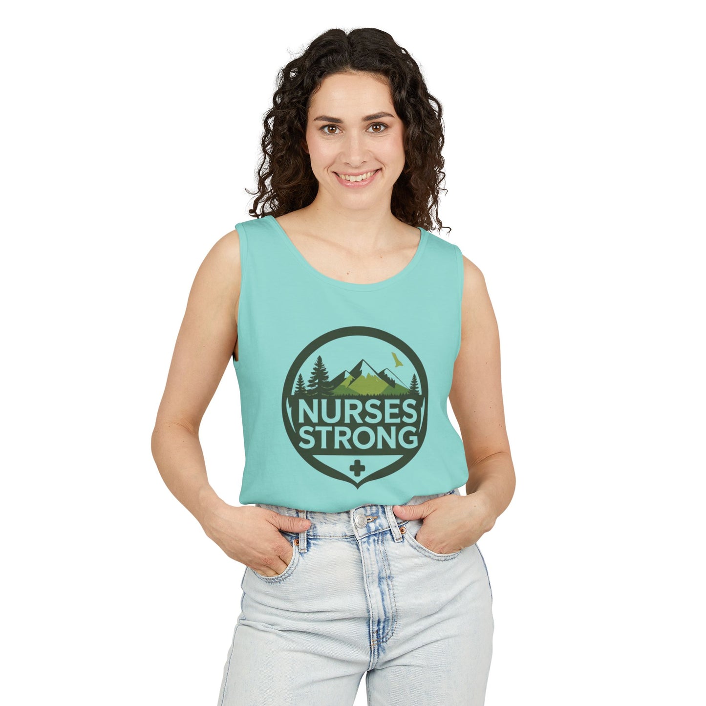 Nurses Strong Tank Top, Inspirational Relaxed Fit Sleeveless Shirt, Gifts for Healthcare Workers, Summer Casual Wear, Appreciation Gift