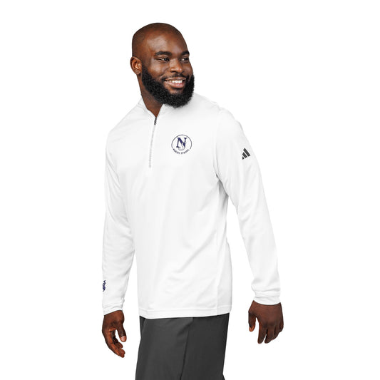 Adidas NS Semi Circle Emblem Quarter-Zip Pullover, Stylish Athletic Layering, Embroidered Sportswear, Fitness Apparel, Casual Jacket,