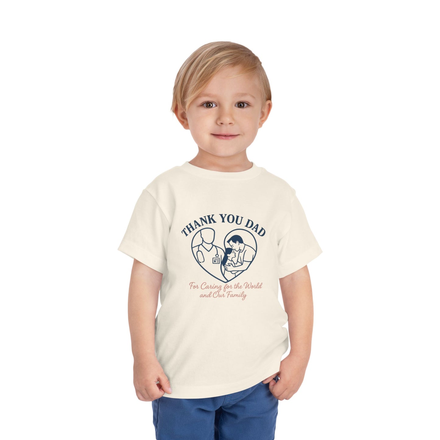 Thank You Dad Toddler Tee, Kids Nurses Appreciation Shirt, Father's Day Gift, Toddler Short Sleeve T-Shirt, Cute Baby Tee