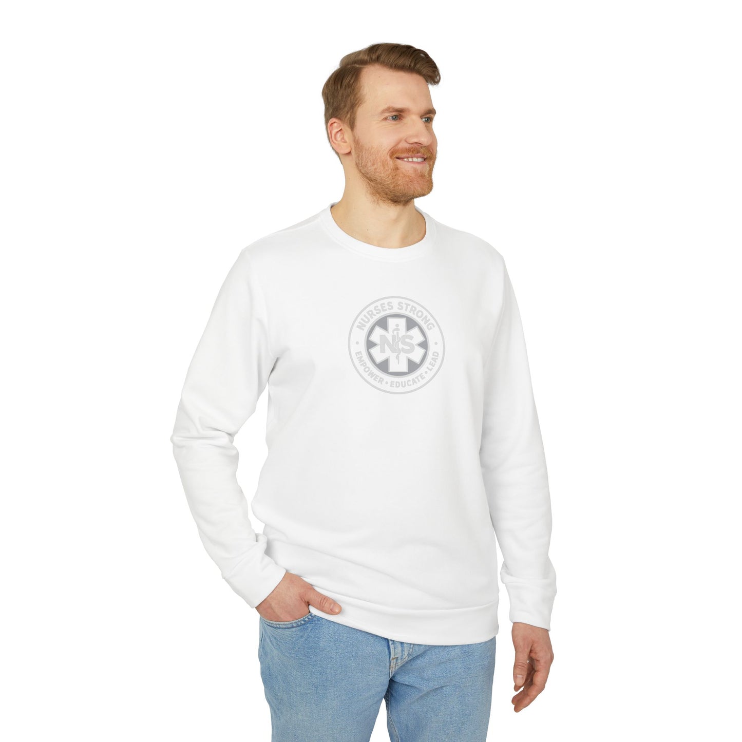 Adidas Caduceus Cozy Unisex Fleece Sweatshirt for Everyday Comfort, Streetwear Style, Casual Wear, Gift for Him/Her, Trendy Outerwear