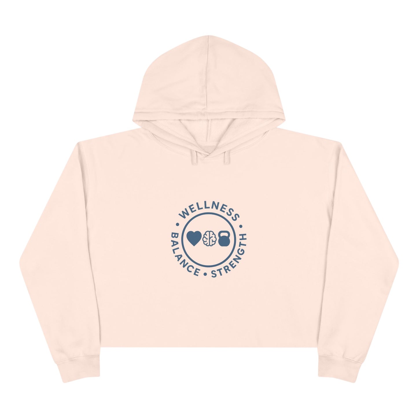 Wellness Crop Hoodie: Balance & Strength, Fitness Apparel