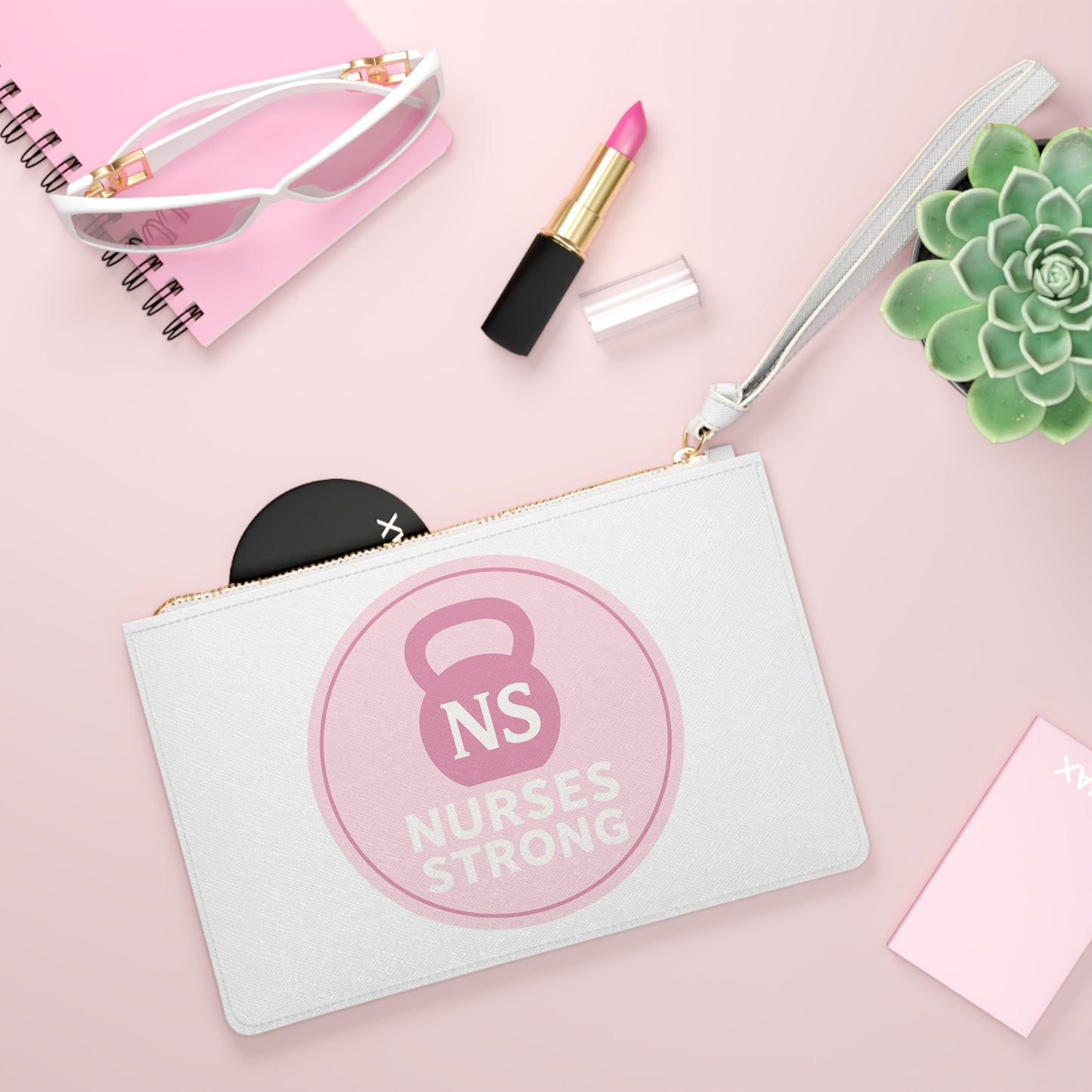 Nurse Appreciation Clutch Bag, Gift for Nurses, Nursing School Graduation, Strong Women Accessory, Healthcare Professional Gifts