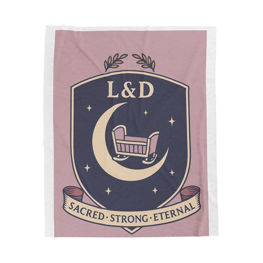 Sacred Strong Eternal Velveteen Plush Blanket | Cozy Throw for Nursery, Baby Shower Gift, Home Decor, Comfort, Parenting