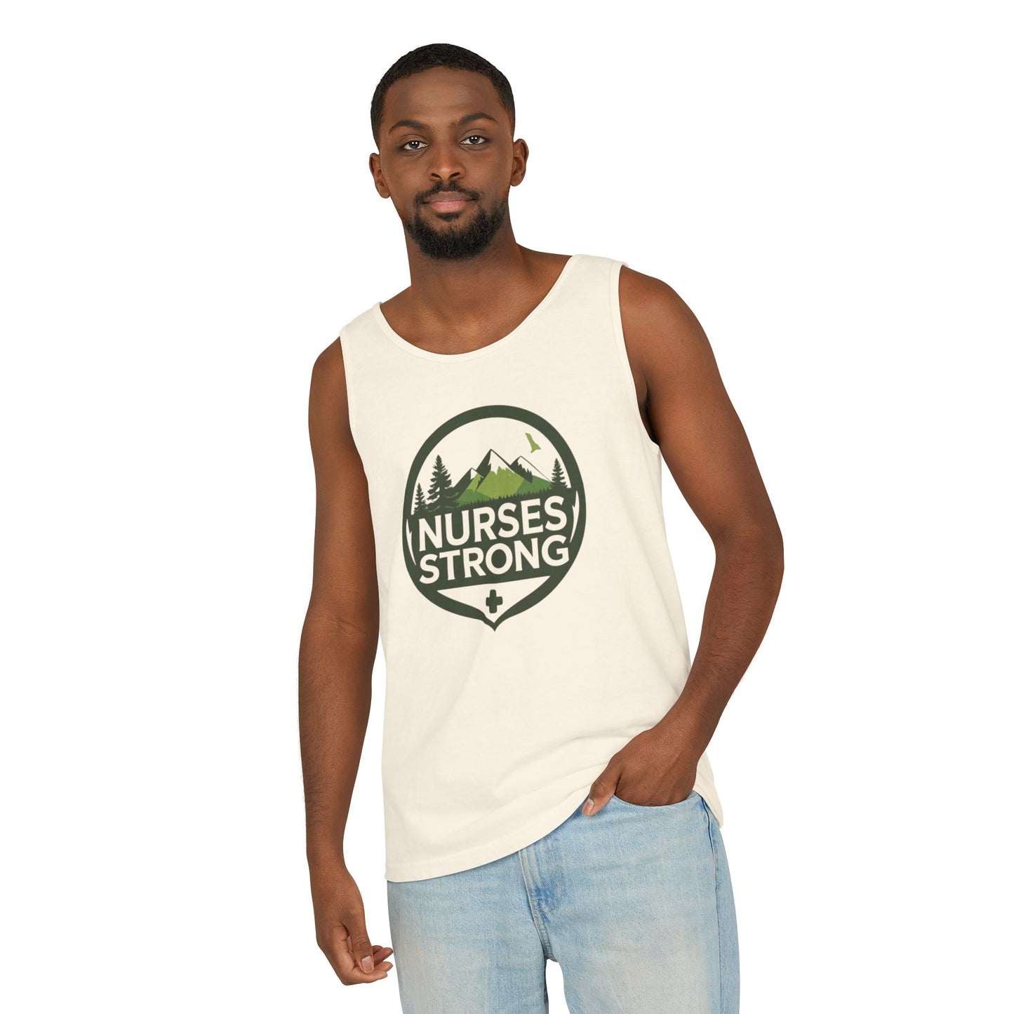 Nurses Strong Tank Top, Inspirational Relaxed Fit Sleeveless Shirt, Gifts for Healthcare Workers, Summer Casual Wear, Appreciation Gift