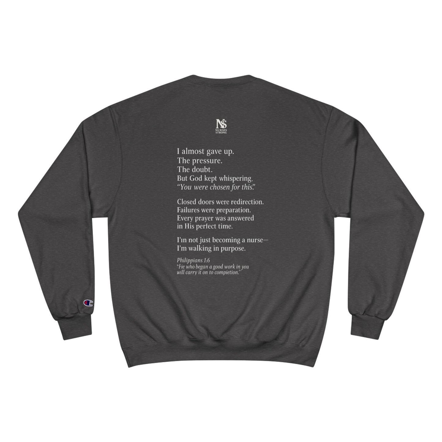 Guided by Faith, Champion Sweatshirt, Cozy Apparel, Inspirational, Perfect Gift for a Graduate