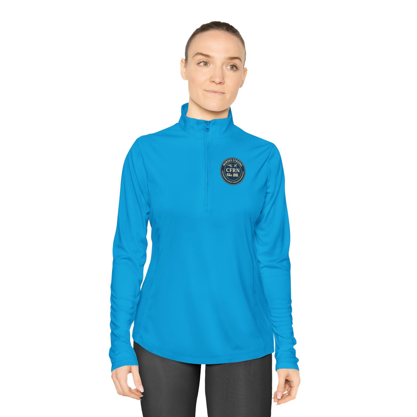 CFRN Ladies Quarter-Zip Pullover for Casual Comfort, Athletic Wear, Gift for Her, Outdoor Activities, Cozy Layering