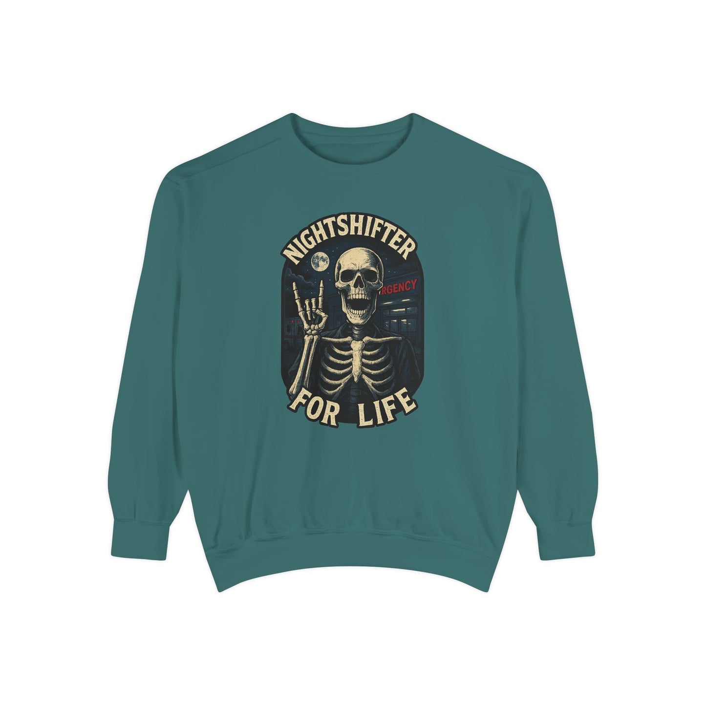 Nightshifter for Life, Unisex Sweatshirt Nurses Strong, Cozy Gift for Healthcare Workers, Casual Wear, Fall Fashion