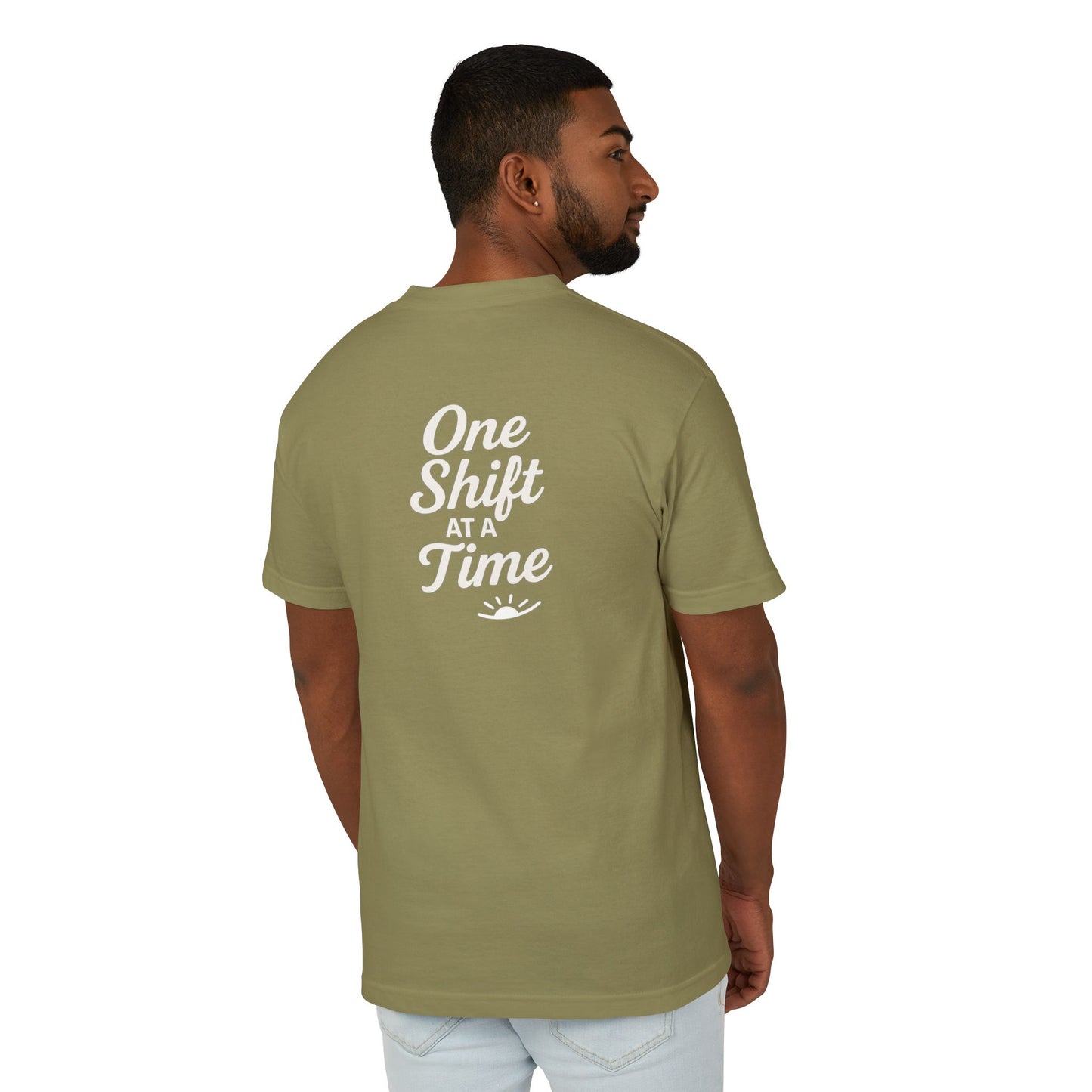 Casual Cotton Tee - One Shift at a Time, Relaxed Fit