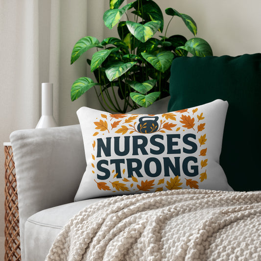 Nurse Appreciation Lumbar Pillow, Cozy Home Decor, Fall Gift for Nurses, Motivational Cushion for Healthcare Workers, Autumn Decoration