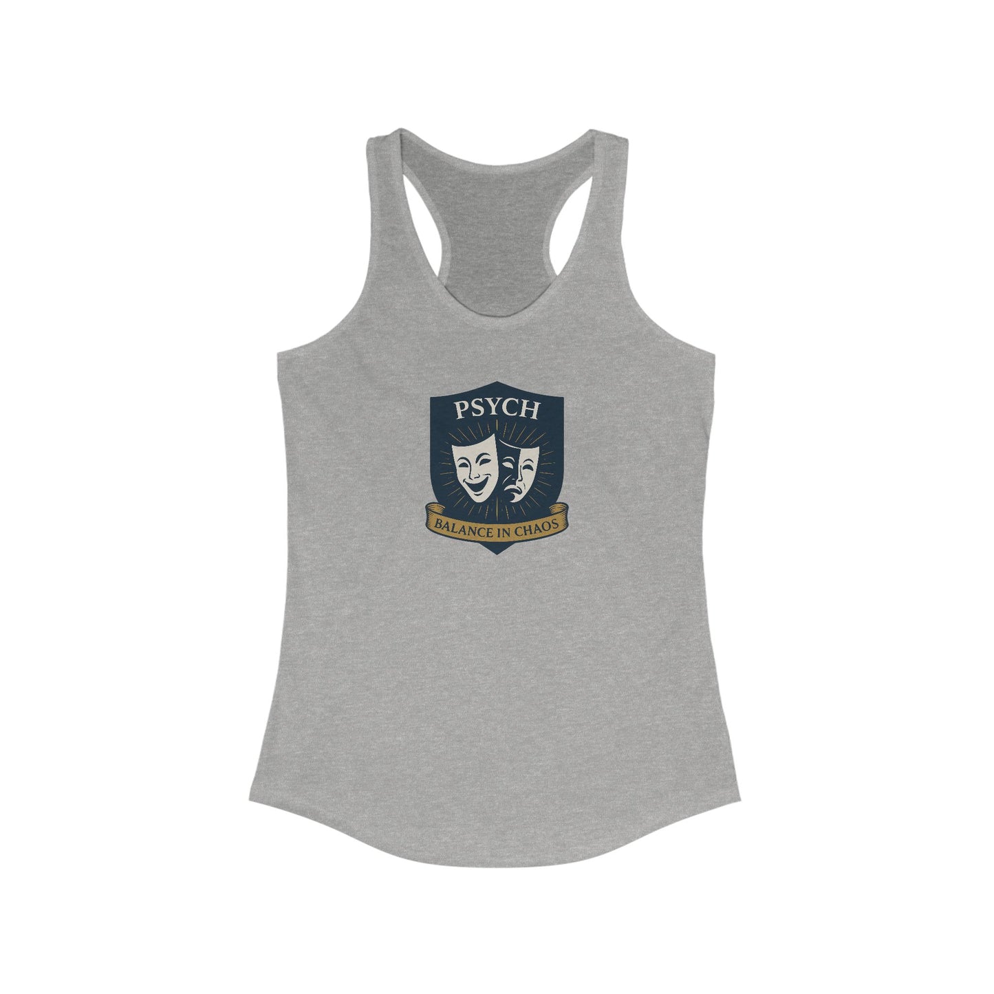 Psych Sigil Themed Women's Racerback Tank, Ideal for Summer, Workouts, Gifts, Casual Wear, Funny TV Show Merchandise