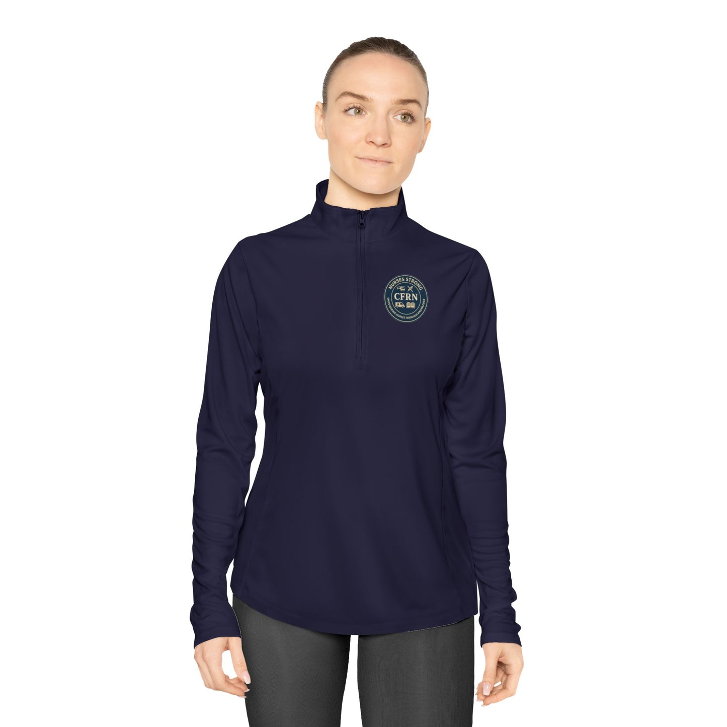 CFRN Ladies Quarter-Zip Pullover for Casual Comfort, Athletic Wear, Gift for Her, Outdoor Activities, Cozy Layering
