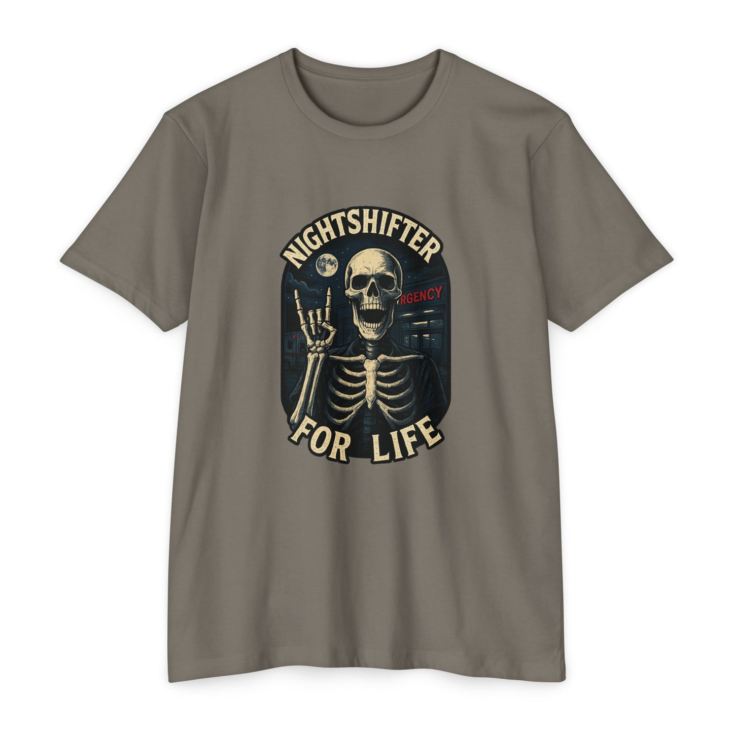 Nightshifter for life T-Shirt, Unisex Graphic Tee for Nurses, Halloween Top, Gift for Night Workers, Casual Wear