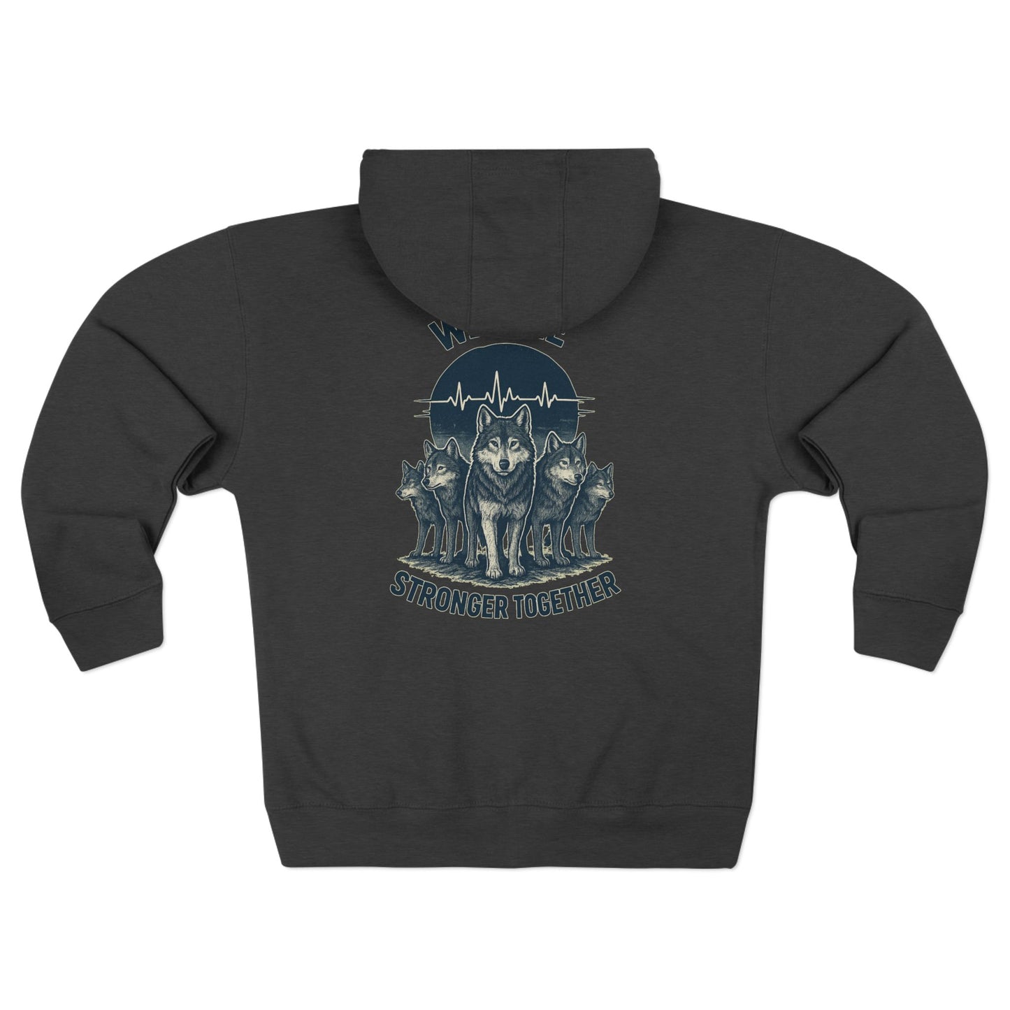 Wolf Pack Stronger Together Unisex Zip Hoodie, Cozy Outfit,