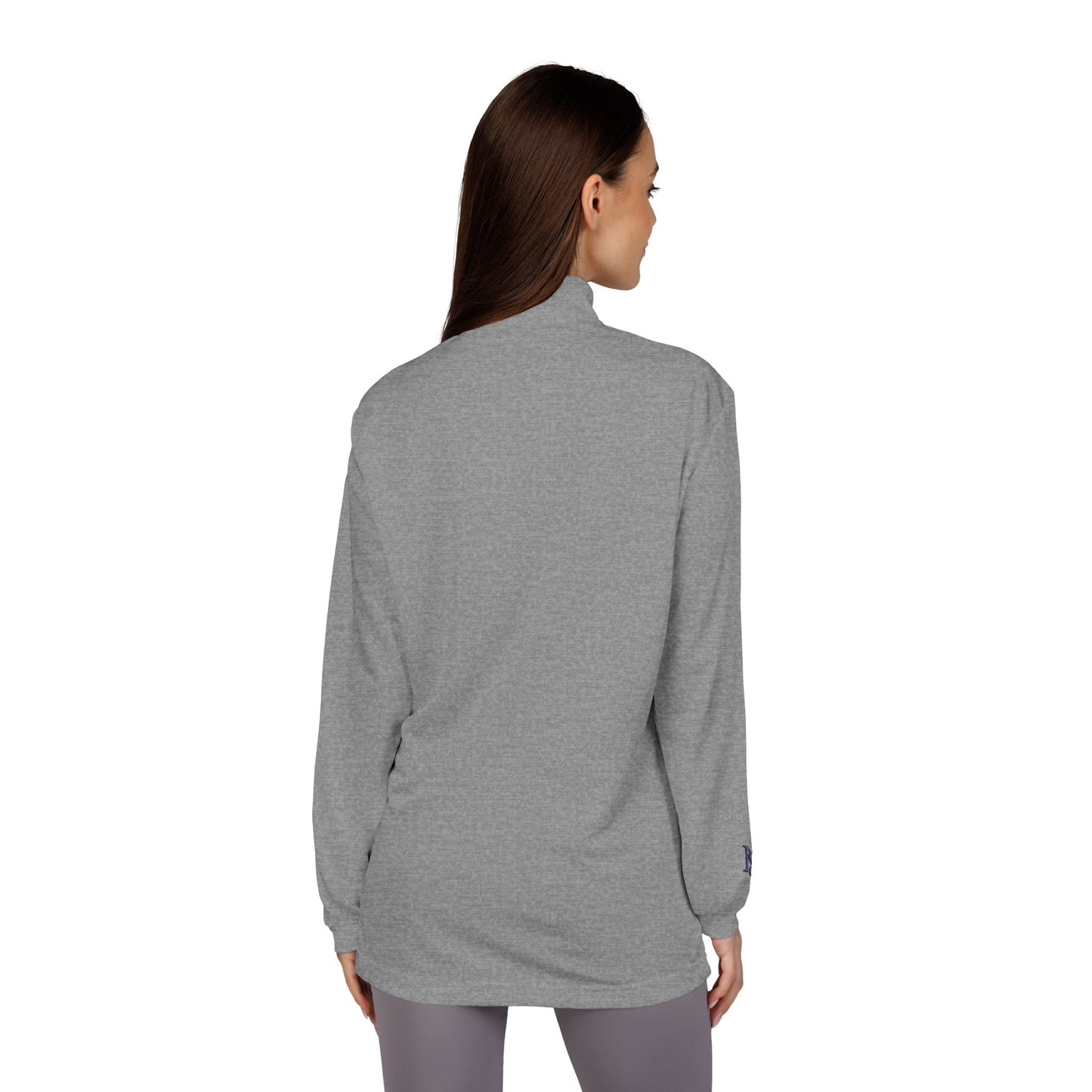 Adidas NS Semi Circle Emblem Quarter-Zip Pullover, Stylish Athletic Layering, Embroidered Sportswear, Fitness Apparel, Casual Jacket,